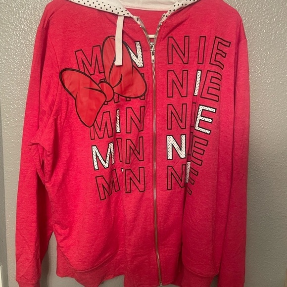 Disney Sweaters - Red Minnie Mouse zip-up hoodie